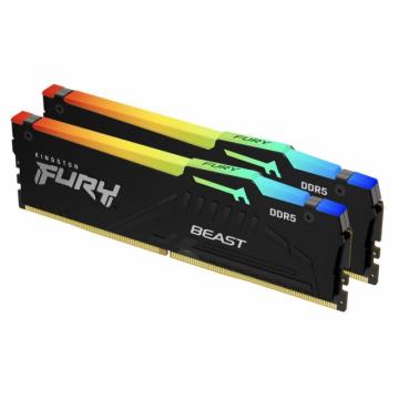 Памет Kingston FURY Beast Black RGB 32GB(2x16GB) DDR5 PC5-48000 6000MHz CL36 KF560C36BBEAK2-32