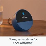 Смарт часовник Amazon Echo Spot 2024 , гласов асистент, Blue