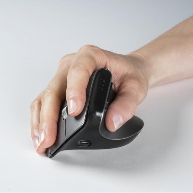 HAMA Безжична Ергономична вертикална мишка Hama "EMW-700", мулти-устройство, антрацит