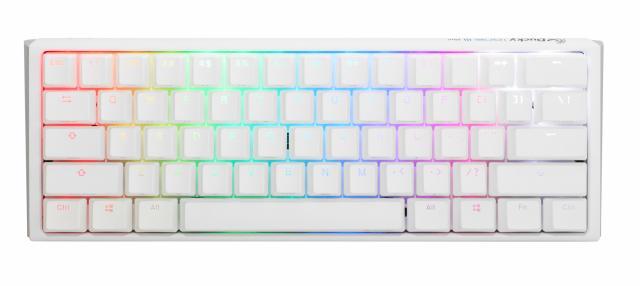 Геймърска механична клавиатура Ducky One 3 Pure White Mini 60% Hotswap Cherry MX Brown, RGB, PBT Keycaps