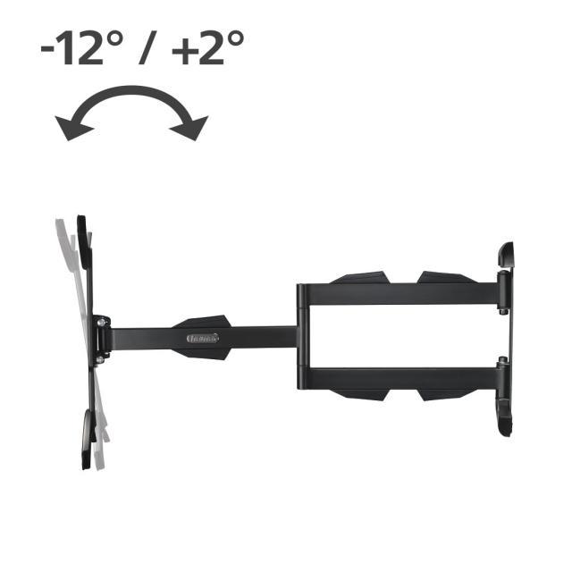 Стенна стойка за TV HAMA, Fullmotion, 2 рамена,черна, 65",400х400, до 25кг