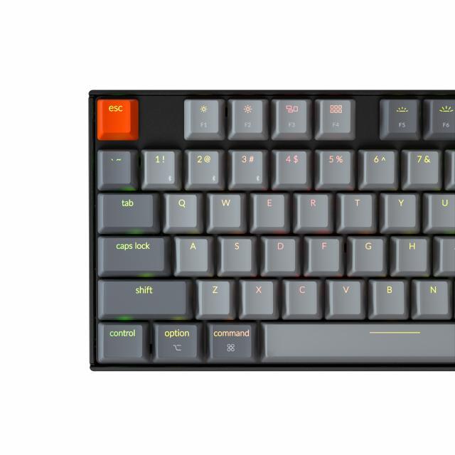 Геймърска Механична клавиатура Keychron K8 TKL Hot-Swappable Gateron Blue Switch RGB LED Plastic Frame