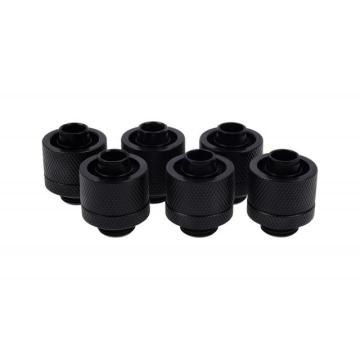 Фитинг Alphacool Eiszapfen, Удължител, 16/10mm, G1/4, Черен мат, 6 броя