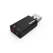 Звукова карта HAMA 2.0 Stereo, USB 2.0, Черен