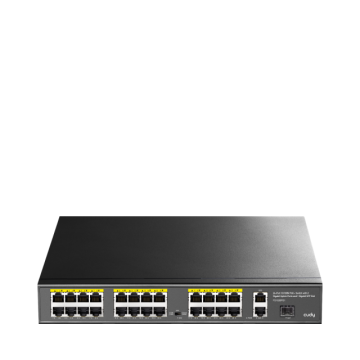 Суич Cudy FS1026PS1, 24x10/100 PoE+ Switch 2 x Gigabit порта, 1 x SFP Slot