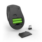 Безжична оптична мишка HAMA Riano 182645, Лява ръка, USB, Черен