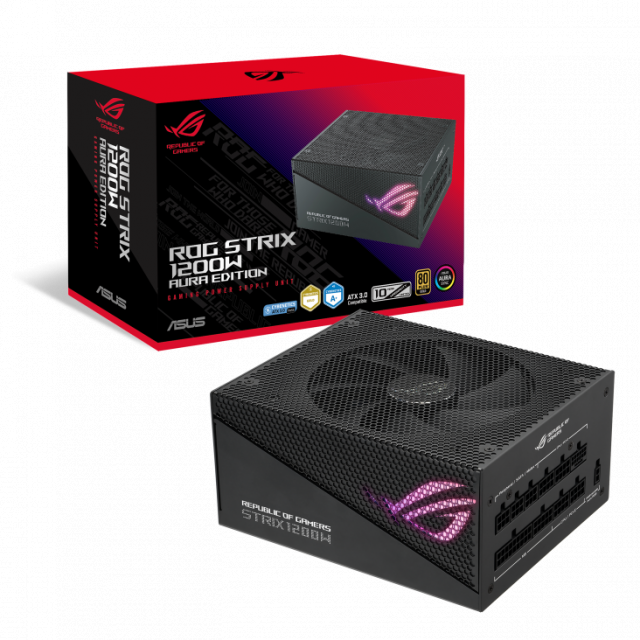 Захранващ блок ASUS ROG Strix 1200W 80+ Gold Aura Edition, ATX 3.0, PCIe 5.0 Ready