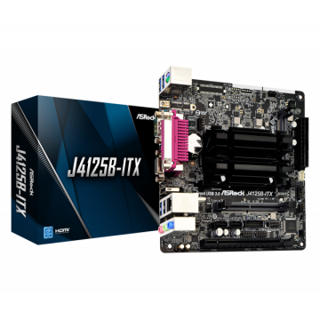 Дънна платка ASROCK J4125B-ITX, Intel® Quad-Core Processor J4125B, ITX, 2x DDR4