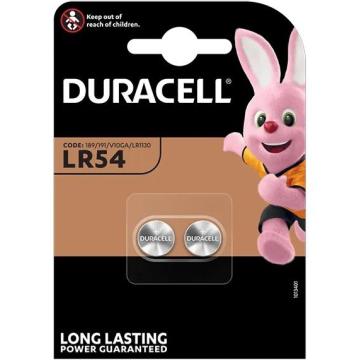 Батерия алкална DURACELL LR1130 LR54 AG10, 2pk блистер 1.5V  