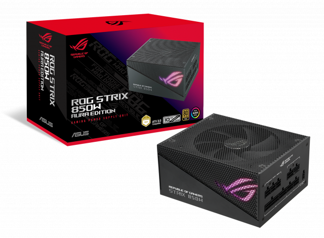 Захранващ блок ASUS ROG Strix 850W 80+ Gold Aura Edition, ATX 3.0, PCIe 5.0 Ready