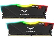 Памет Team Group T-Force Delta RGB Black, DDR4, 32GB (2x16GB), 3600MHz, CL18-22-22-42, 1.35V