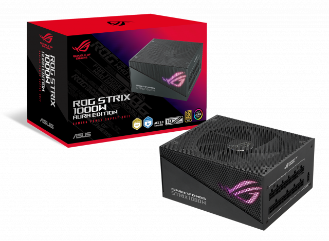 Захранващ блок ASUS ROG Strix 1000W 80+ Gold Aura Edition, ATX 3.0, PCIe 5.0 Ready