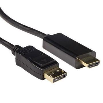 Кабел ACT AK3991, DisplayPort мъжко - HDMI-A мъжко, 3 м, Черен, булк опаковка