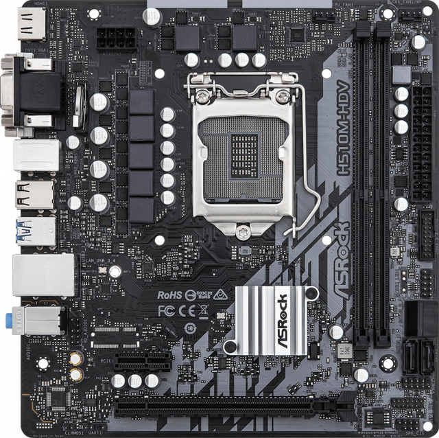 Дънна платка ASRock H510M-HDV R2.0, LGA1200, DDR4, mATX