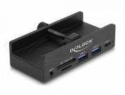 Външен USB Хъб, 3-порта, 5 Gbps, 2 x USB-A, 1 x USB-C, четец на карти с 2 слота