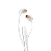 Слушалки JBL T110, In Ear, Бял