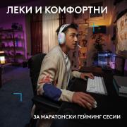 Геймърски слушалки Logitech G522 Lightspeed Wireless RGB, Микрофон, Бели