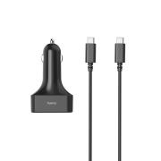 Захранване за лаптоп за кола HAMA, USB-C, (PD), 5-20 V/ 65 W