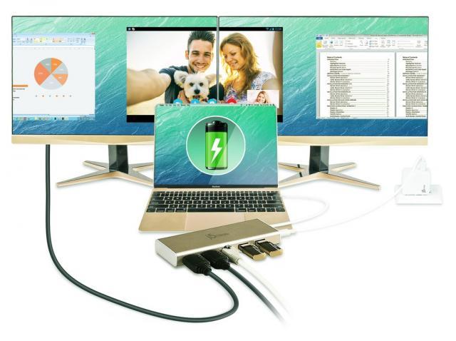 Докинг станция j5 create JCD381, USB-C, 2x HDMI, USB 3.1, PD 2.0, LAN