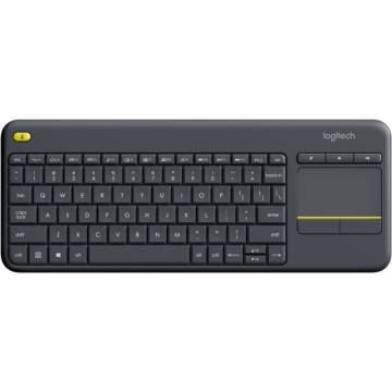 Клавиатура Logitech Wireless Touch K400 Plus, Черна