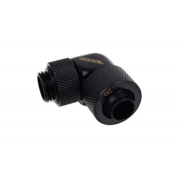 Фитинг Alphacool Eiszapfen, Удължител, 90°, 13/10mm, G1/4, Черен мат