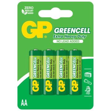 Цинк карбонова батерия GP R6  GREENCELL 15G-U4 /4 бр. в опаковка/ blister 1.5V