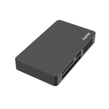 Четец за карти HAMA All in One, USB 3.0, SD/microSD/CF/MS, 5 Gbps, Черен