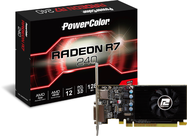 Видеокарта PowerColor AMD Radeon R7 240 4GB 128BIT GDDR5