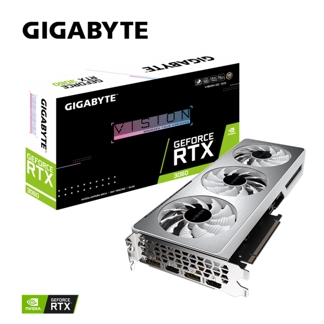 Видео карта GIGABYTE GeForce RTX 3060 VISION OC 12GB GDDR6