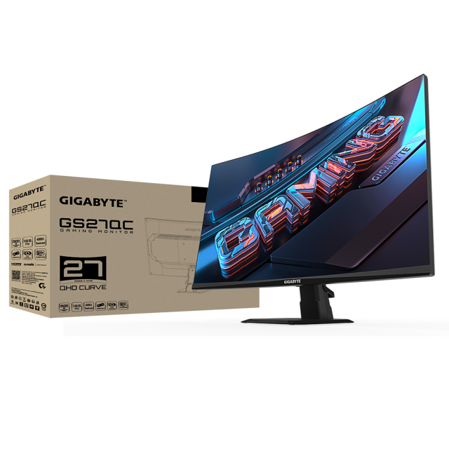 Геймърски Монитор Gigabyte GS27QC, 27" SS VA QHD 2560 x 1440, 108% sRGB, 170Hz, 1ms