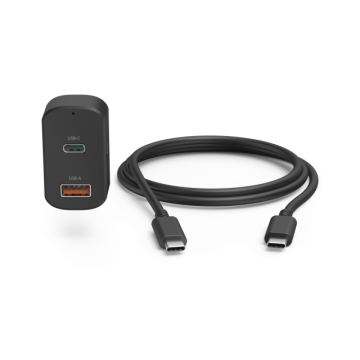 Захранване за лаптоп за кола HAMA, USB-C, (PD), 5-20 V/ 65 W