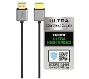 Кабел Hama, HDMI мъжко - HDMI мъжко, 8K, Алуминий, 1.5 м