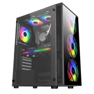 Кутия FSP CMT192 TG ATX Mid Tower, Черна