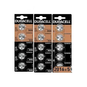 Бутонна батерия, DURACELL CR2016, 3V, 5 бр. в блистер, Литиева, /цена за 1 батерия/