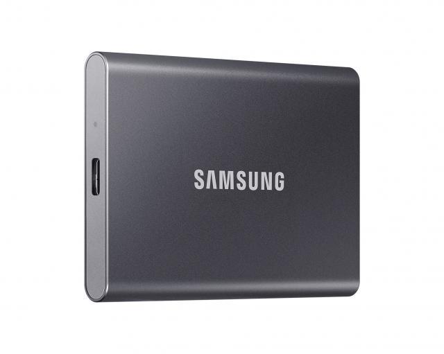 Външен SSD Samsung T7 Titan Grey SSD 1000GB USB-C, Сив