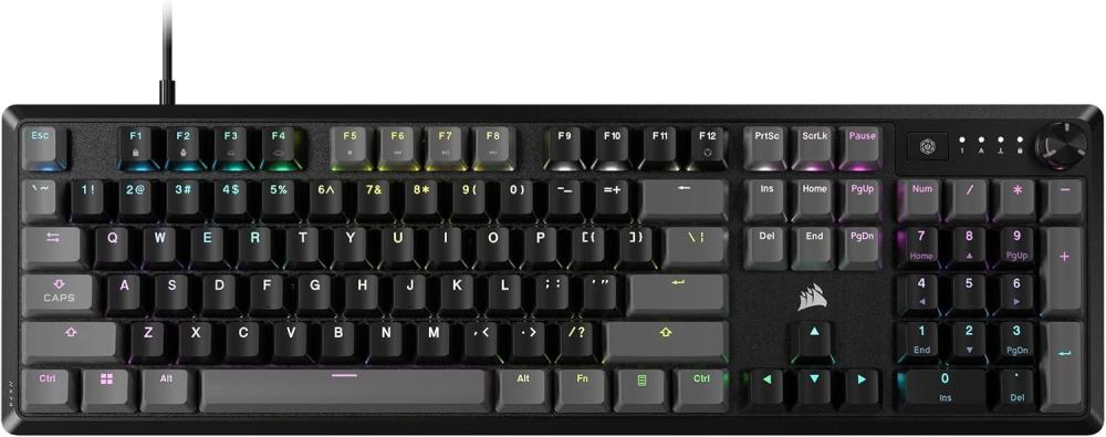 Геймърска механична клавиатура CORSAIR K70 Core RGB Corsair Linear Red Switch - Carbon Gray
