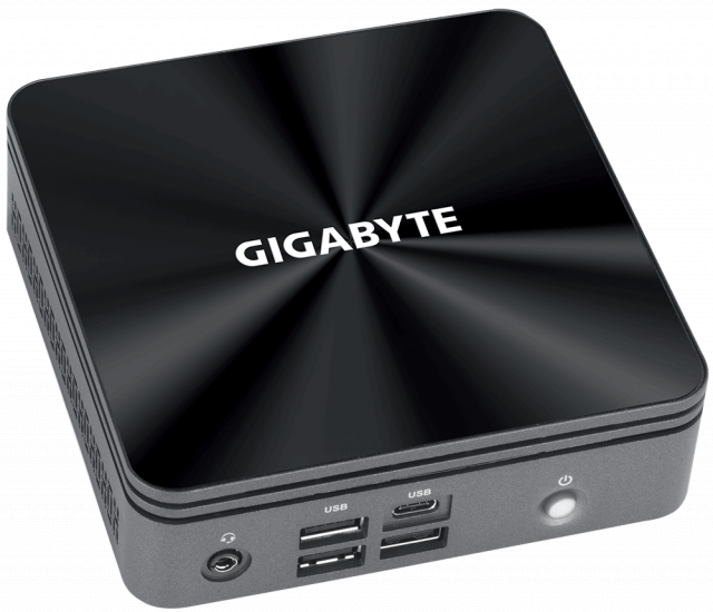 Настолен компютър Gigabyte Brix BRi5H-10210, Intel Core i5-10210U, 2 x SO-DIMM DDR4, SSD NVMe, USB-C, WF+BT, black