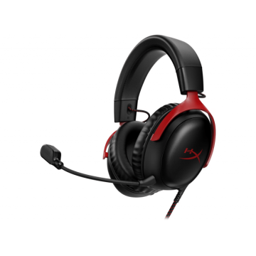 Геймърски слушалки HyperX Cloud III, Микрофон, Черно/Червено