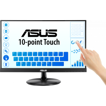 Тъч монитор ASUS VT229H 21.5" FHD (1920x1080), IPS 178° Frameless, HDMI