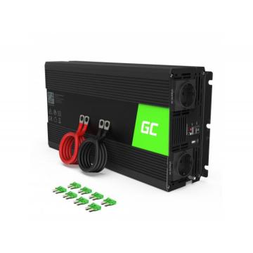 Инвертор GREEN CELL, 12/220V,  DC/AC, 1500W/3000W, Модифицирана синусоида