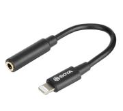 Адаптер BOYA 3.5mm TRRS женски към Lightning мъжки, 6cm