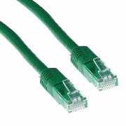 Мрежов пач кабел ACT U/UTP, CAT 6, RJ-45 - RJ-45, 1.0 m, Медни проводници, Зелен, Булк опаковка