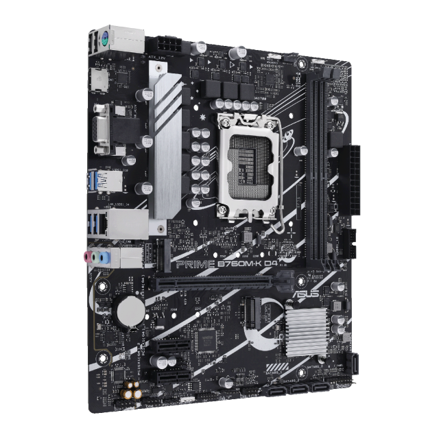 Дънна платка ASUS PRIME B760M-K D4, LGA 1700, mATX, 2xDDR4, 2xM.2 Gen4