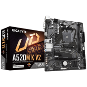 Дънна платка GIGABYTE A520M K V2, Socket AM4, mATX, 2xDDR4, M.2 NVMe