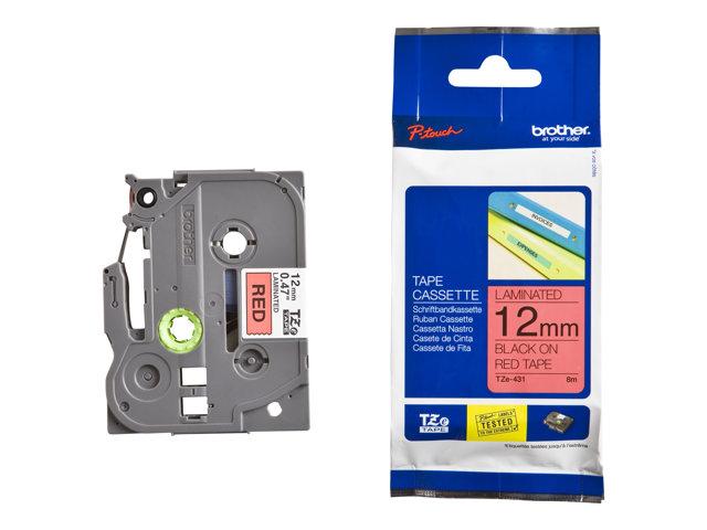 BROTHER P-Touch TZE-431 black on red 12mm