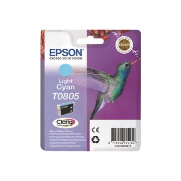 EPSON 5LB T0805 ink cartridge light cyan standard capacity 7.4ml 350 pages 1-pack blister without alarm