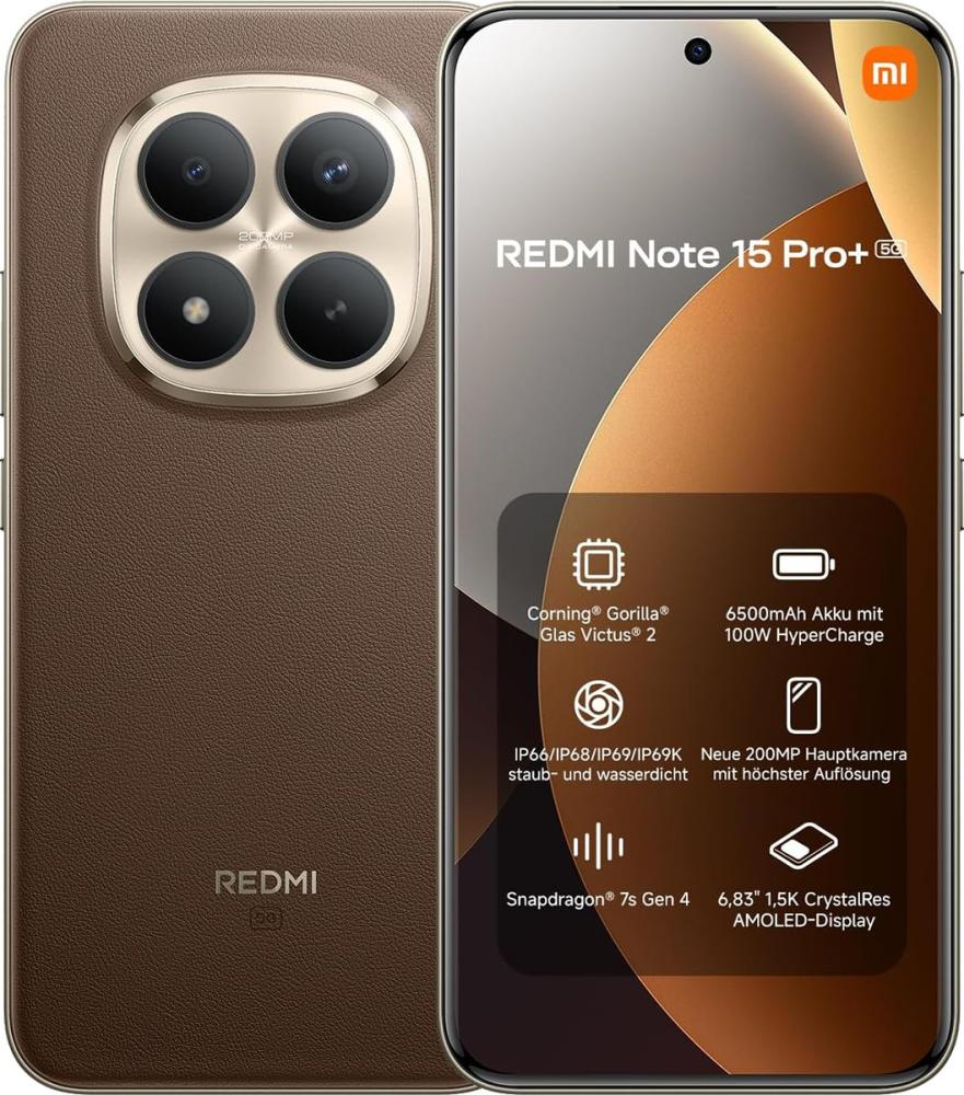 Смартфон REDMI Note 15 Pro+ 5G 8/256G Mocha Brown