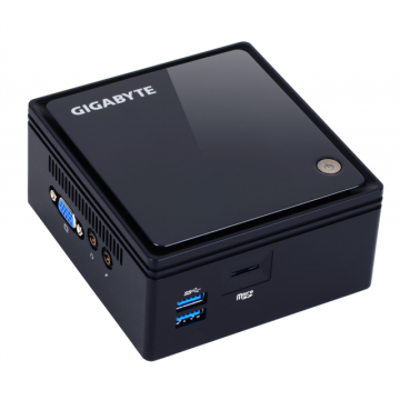 Настолен компютър  Gigabyte Brix BACE-3160 с процесор Intel® Celeron®  J3160 , 1x SO-DIMM DDR3L, 1 x 6Gbps SATA3, черен