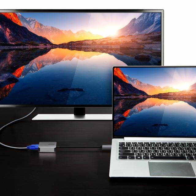 Адаптер ATEN UC3002A, USB-C мъжко - VGA женско, 1920 x 1200@60Hz, Черен