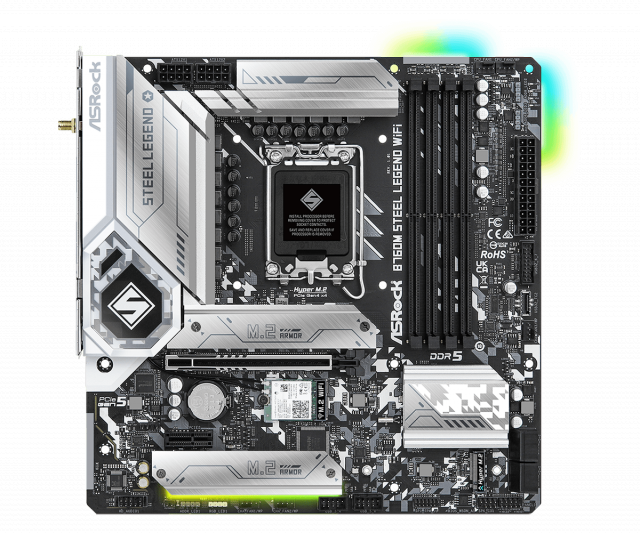 Дънна платка ASRock B760M Steel Legend WIFI, LGA1700, DDR5, mATX